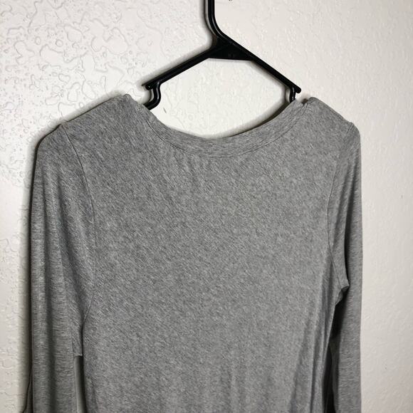 Boston Proper light gray scoop neck long sleeve knit top size Large - Picture 10 of 12